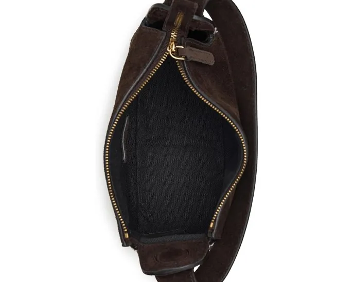 Сумка Madewell Suede Organic Drop Hand Held из роскошной замши с застежкой на молнии