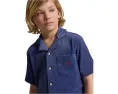 Детская рубашка Terry Camp Shirt от Polo Ralph Lauren в синем цвете
