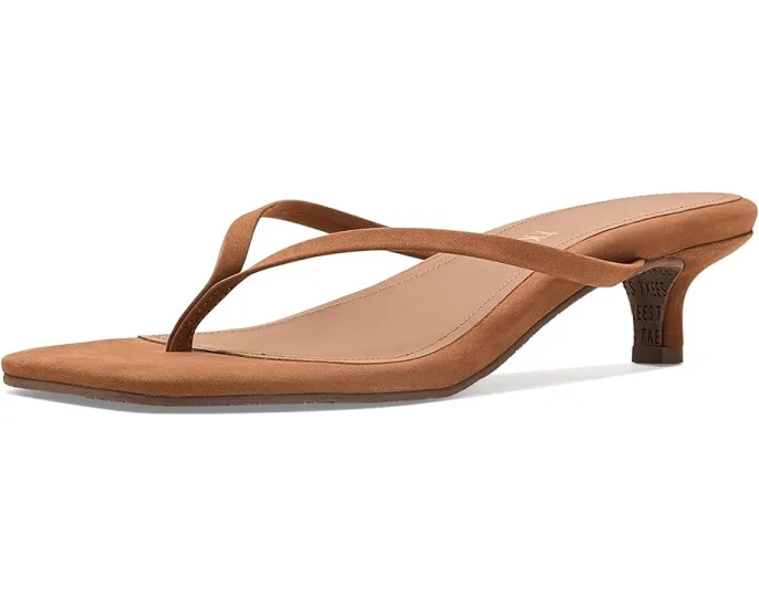 Сандалии TKEES Square Toe Julia Suede на низком каблуке