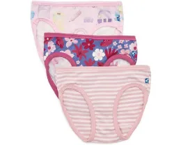 Набор из 3 трусиков Kickee Pants для девочек старшего возраста с принтом
