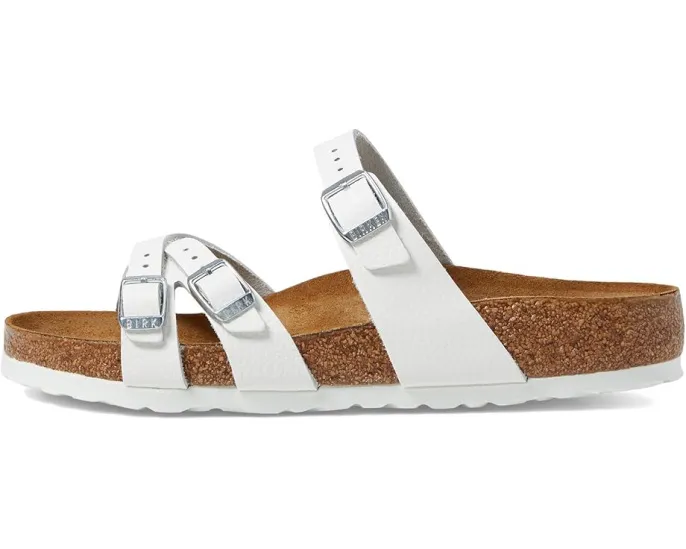 Сандалии Birkenstock Franca из кожи с перекрестными ремешками и пробковой стелькой