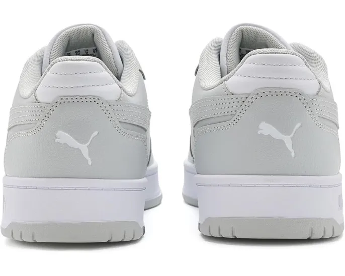 Кроссовки Puma Rebound Slam Lo Shoes с кожаным верхом в сером и белом цветах