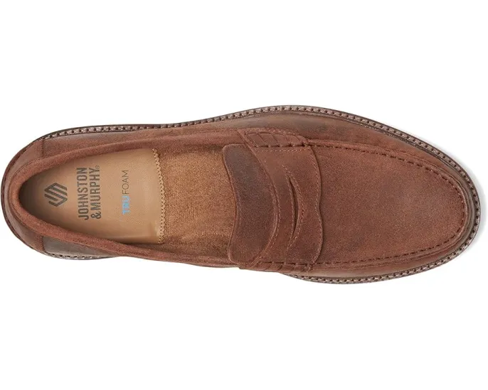 Johnston & Murphy Collier Penny из мягкой замши со стелькой TRUFOAM