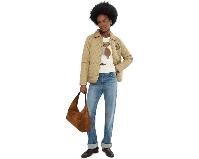 Куртка Lauren Ralph Lauren Single Breasted Quilt W Crest с водоотталкивающей пропиткой