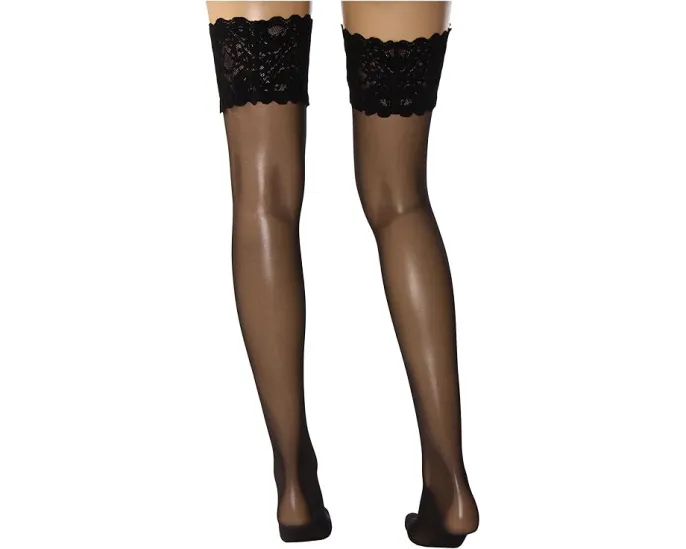 Чулки Wolford Satin Touch 20 Stay-Up с кружевной резинкой и атласным блеском