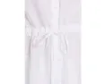 Organic Handkerchief Linen Long Shirt With Drawstrng