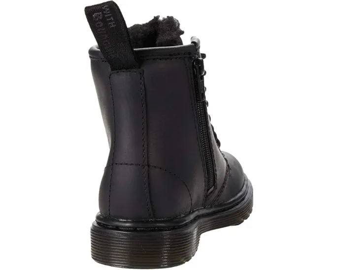 Dr. Martens 1460 Serena Mono T детские ботинки на шнуровке с искусственным мехом