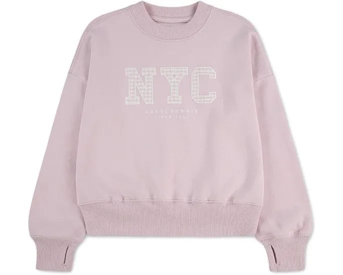 Свитшот в клетку с принтом NYC для детей