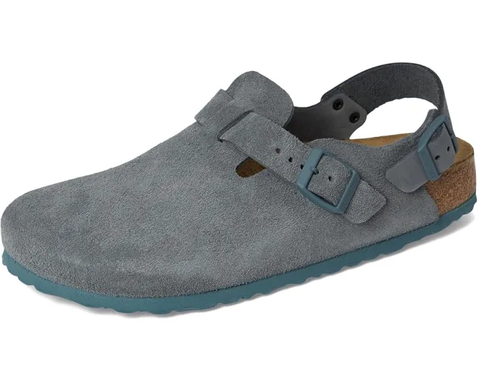 Клоги Birkenstock Tokio из замши с задним ремешком на пряжке