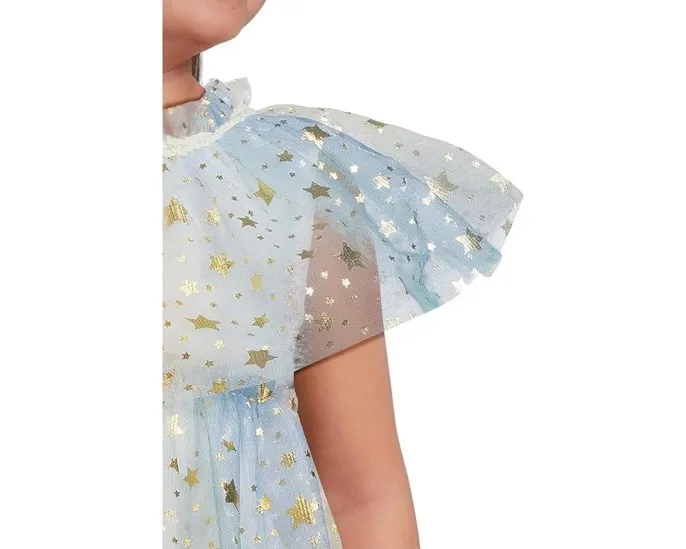 Lola and The Boys платье Pastel Stars с ярусными рюшами