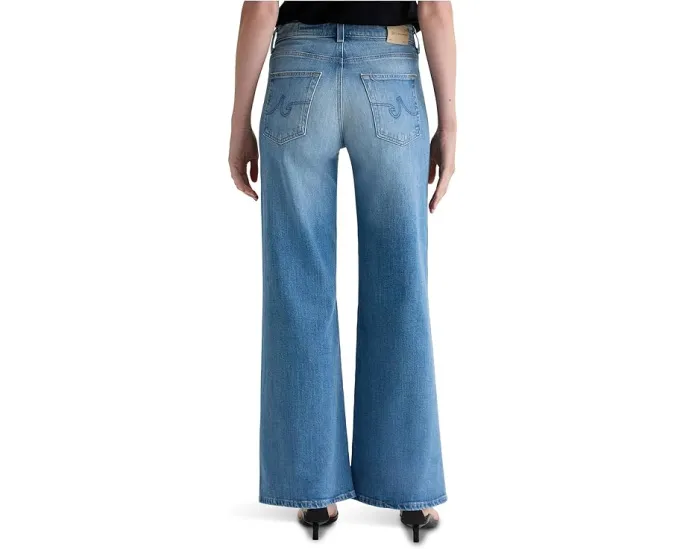 Джинсы AG Jeans Saige Mid Rise Wide Leg с широкой штаниной