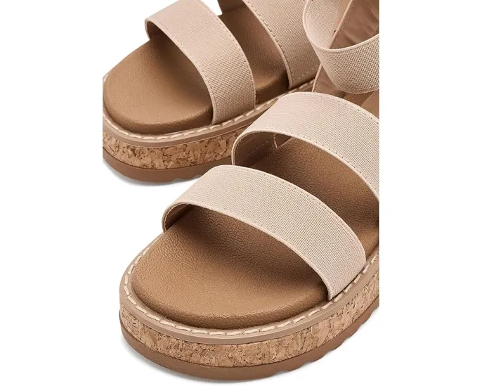 Детские сандалии Steve Madden Kids Avril с эластичными ремешками и подошвой из пробки