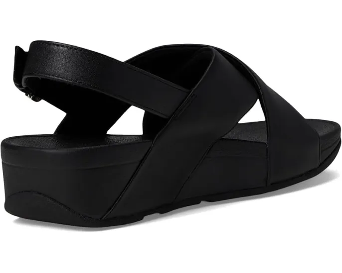 Кожаные сандалии FitFlop Lulu с перекрестными лямками и технологией Microwobbleboard