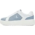 White/Medium Blue Denim Logo