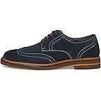 Navy Waxed Suede