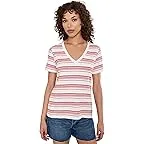 White/Cerise Stripe