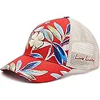 Red/Navy Tropical Hat/Cream Mesh/Cream Clover
