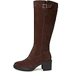 Coffee Suede Wide Calf