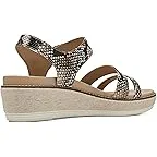 Dune Snake Print Leather/Natural Wedge