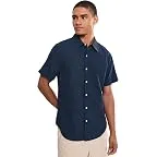 Blue Black Seersucker Check