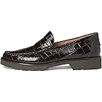 Dark Choc Croc Print Leather