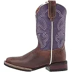 Brown Leather Vamp/Purple Shaft