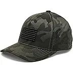 Green Camo Hat/Black Flag