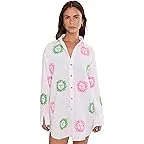 Resort White Fleur De Lilly Embroidered Coverup