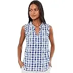 Starlight Navy Starfishing Embroidered Gingham