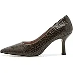 Deep Olive Croc Print Leather