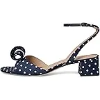 Navy/White Polka Dot Print Satin