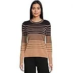 Navy/Tan Variegated Stripe