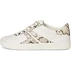 Warm White Leather/Beige Snake Print Leather