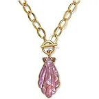 Vintage Gold Purple Iridescent Abalone Illusion