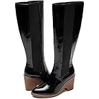 Black Patent Crinkled Faux Leather