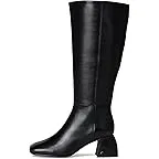 Black Leather Wide Calf