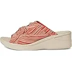 Coral Stripe Stretch Fabric