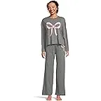 Heather Dark Charcoal Bows