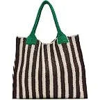 Green/Brown/White Stripe