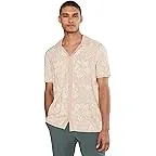 Beige Cotton Floral Jacquard