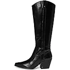 Black Leather Wide Calf