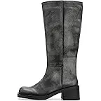 Black Distressed Leather