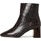 Dark Choc Croc Print Leather