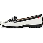 White Grainy/Black Patent