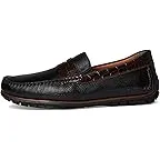 Black Full Grain/Dark Brown Croc Embossed Full Grain