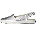 Silver Washed Metallic Suede