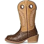 Brown Faux Ostrich Vamp