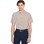 Orange Quad Grid Print Shirt