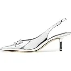 Silver Mirror Metallic Leather