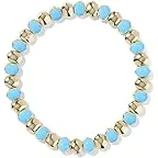 Gold Light Blue Enamel